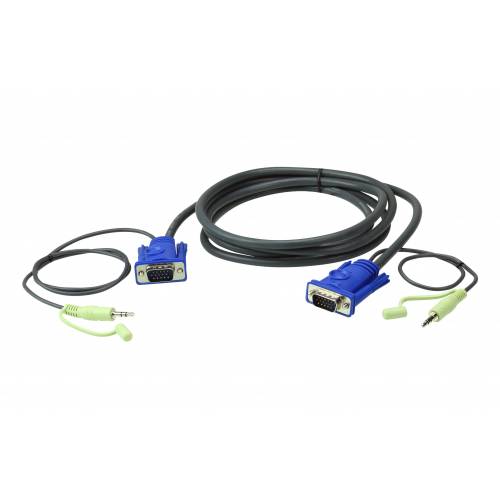 Przewód 10m VGA z 3.5mm audio stereo 2L-2510A