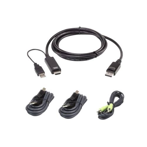 Uniwersalny zestaw kabli USB KVM Secure 1,8m 2L-7D02UHDPX4