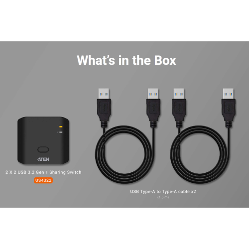 2-portowy przełącznik US4322 ukompletowanie