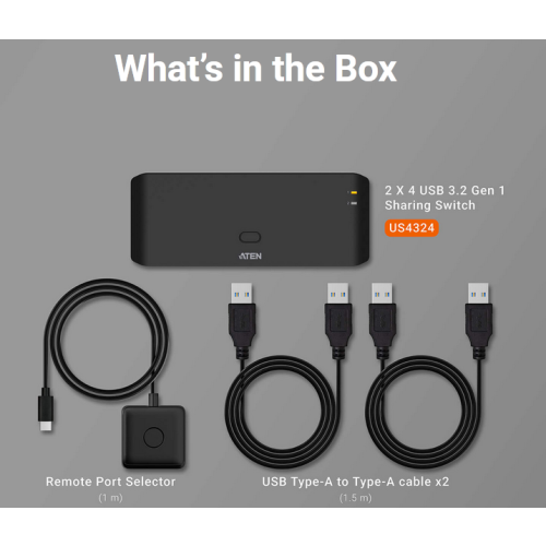2-portowy przełącznik US4324 ukompletowanie