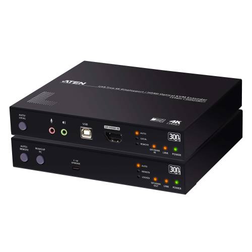 Optyczny przedłużacz KVM USB True 4K DisplayPort/HDMI (True 4K przy 300 m) CE980