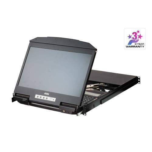 4-portowy panoramiczny przełącznik KVM LCD USB/HDMI Multi-View typu Dual Rail CL3884NW