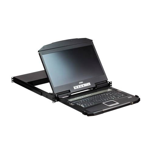4-portowy panoramiczny przełącznik KVM LCD USB/HDMI Multi-View typu Dual Rail CL3884NW