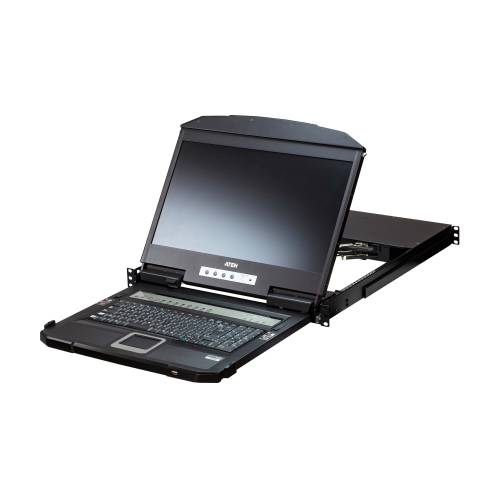 4-portowy panoramiczny przełącznik KVM LCD USB/HDMI Multi-View typu Dual Rail CL3884NW