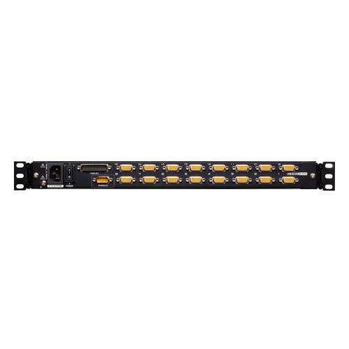 16-portowy przełącznik KVM LCD PS/2-USB VGA typu Single Rail CL5716MW