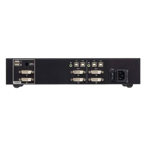 2-portowy przełącznik Secure KVM USB DVI Dual Display z CAC (zgodny z PSD PP v4.0) CS1142D4C