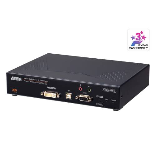 Jednomonitorowy nadajnik ekstendera KVM over IP DVI-I z dostępem poprzez internet KE6900AiT