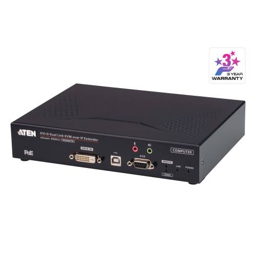 Nadajnik ekstendera KVM over IP DVI-D Dual Link 2K z PoE KE6912T