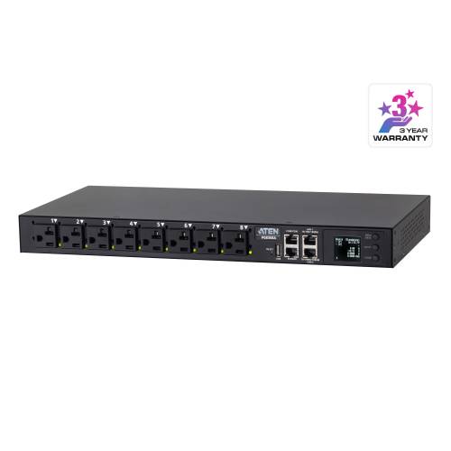 8-wyjściowe przełączalne eco PDU 1U 30A/32A z pomiarem na gniazdo PG8308G