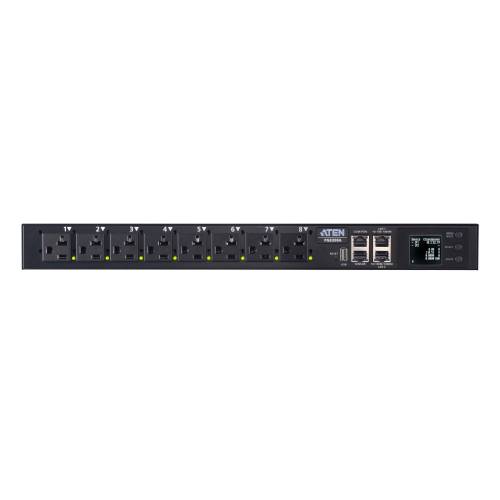 8-wyjściowe przełączalne eco PDU 1U 30A/32A z pomiarem na gniazdo PG8308G