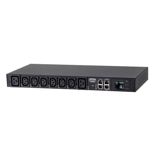 8-wyjściowe przełączalne eco PDU 1U 30A/32A z pomiarem na gniazdo PG8308G