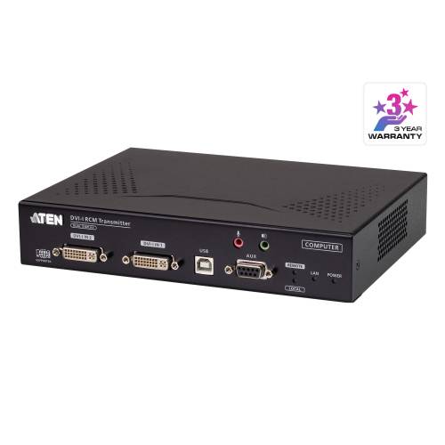 Nadajnik KVM over IP DVI-I z obsługą dwóch ekranów i zdalnym dostępem RCMDVI40AT