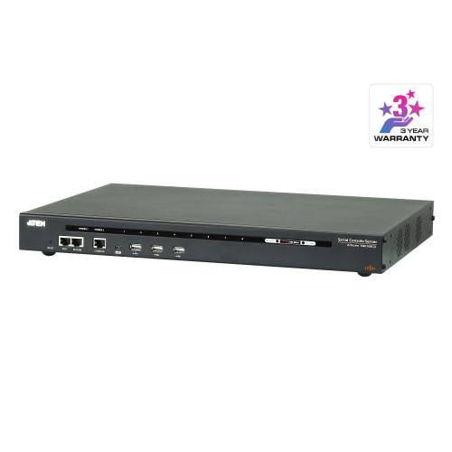 8-portowy serwer konsoli szeregowej z podwójnym zasilaniem i LAN SN0108CO