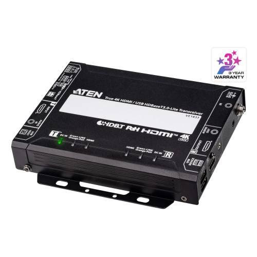 True 4K HDMI / USB HDBaseT 3.0 - Lite Transceiver z zasilaniem PoH (True 4K@40 m) VE1833