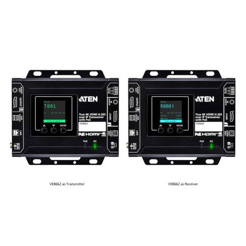 True 4K H.265 over IP Transceiver (nadajnik i odbiornik w jednym) z POE VE8662