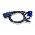 2-portowy kabel USB VGA / kabel audio Przełącznik KVM (1,8 m) CS62U
