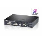 Dwumonitorowy nadajnik USB DVI-I KVM Over IP KE6940T