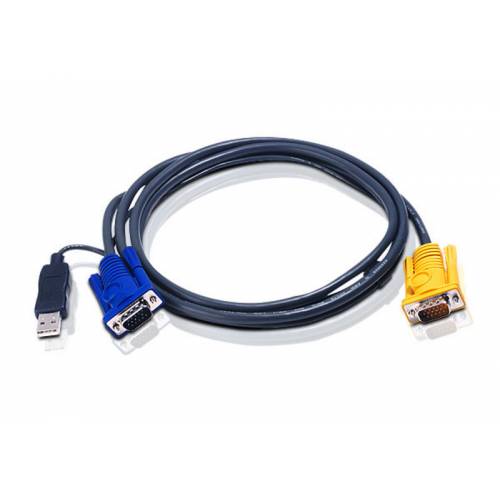 Przewód 5-metrowy USB KVM z 3 w 1 SPHD i wbudowanym konwerterem PS / 2 na USB  2L-5205UP