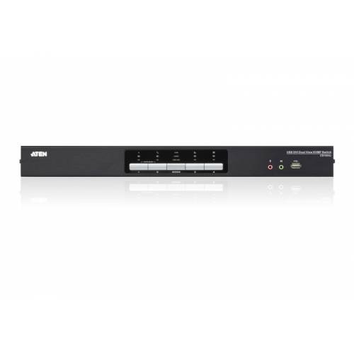 4-portowy przełącznik USB DVI Dual Link Dual Display / Audio KVMP CS1644A