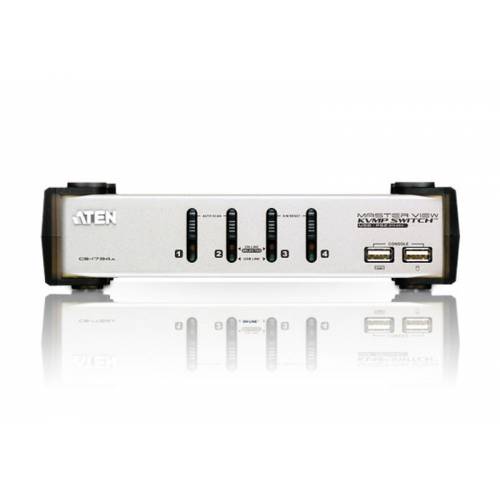 4-portowy przełącznik PS / 2-USB VGA / Audio KVMP CS1734A
