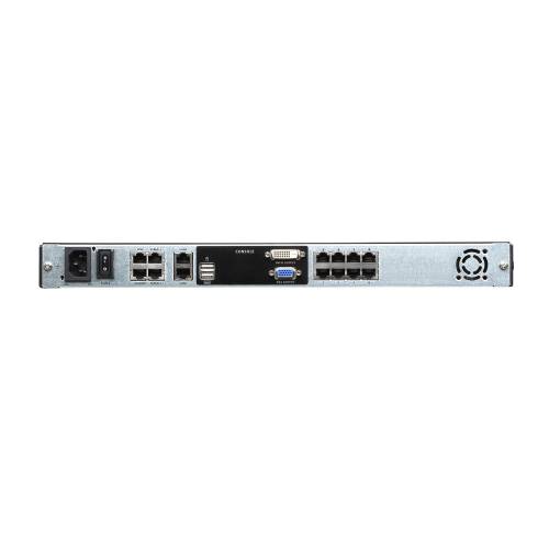 8-portowy przełącznik dwuszynowy Cat 5 LCD KVM over IP KL1108V