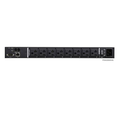 8-wyjściowe przełączalne eco PDU z pomiarem PE6208AV