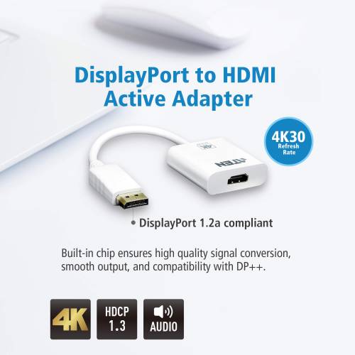 Aktywny adapter DisplayPort - 4K HDMI VC986